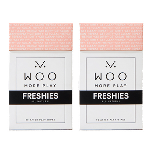 WOO MORE PLAY FRESHIES 10 pH BALANCED INTIMATE AFTER PLAY WIPES SET x 2 alt