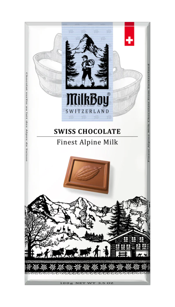 BUY MILK BOY FINEST SWISS CHOCOLATE FINEST ALPINE MILK  oz g BLUXOM