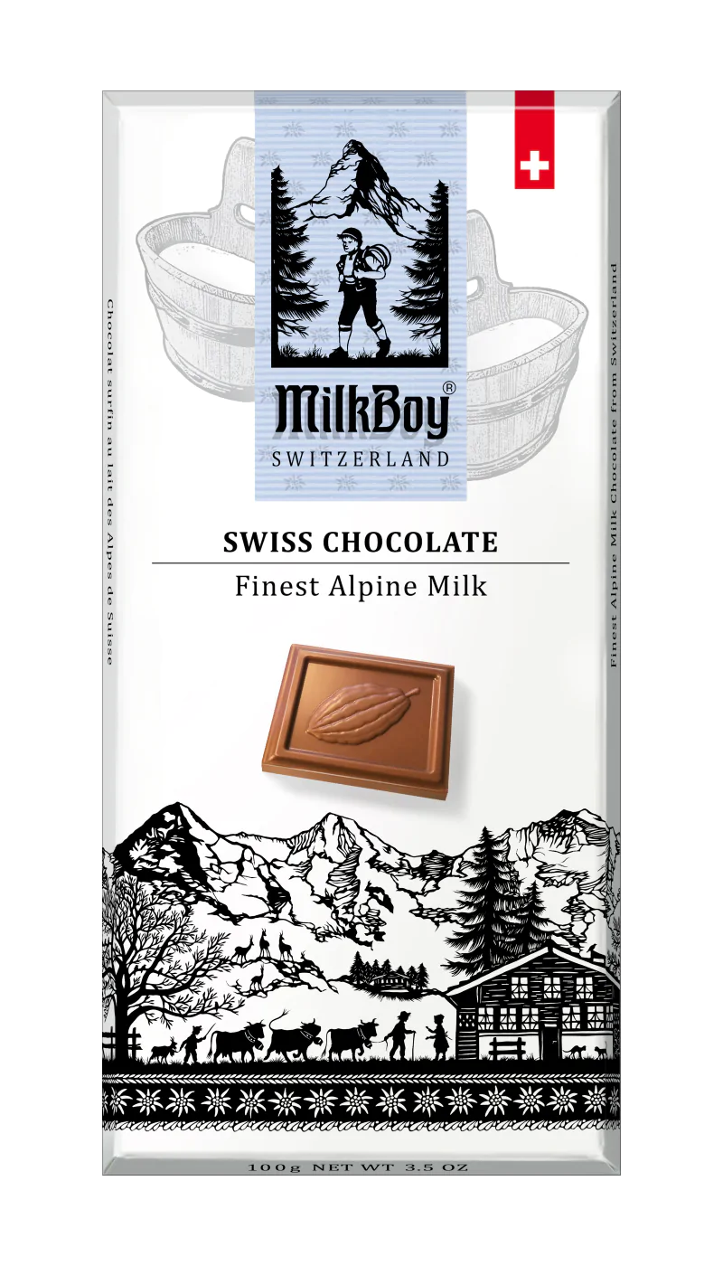 MILK BOY FINEST SWISS CHOCOLATE FINEST ALPINE MILK  3.5oz / 100g alt