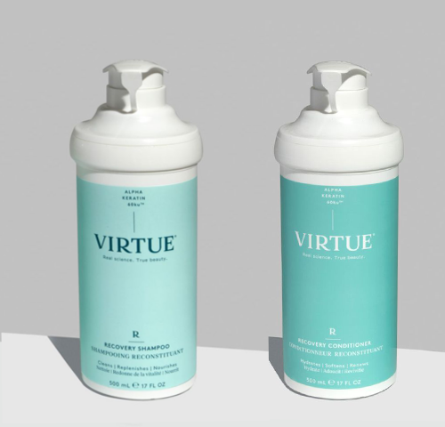 VIRTUE DUO RECOVERY CONDITIONER & SHAMPOO PROFESSIONAL SIZE 17oz 500ml x 2 alt