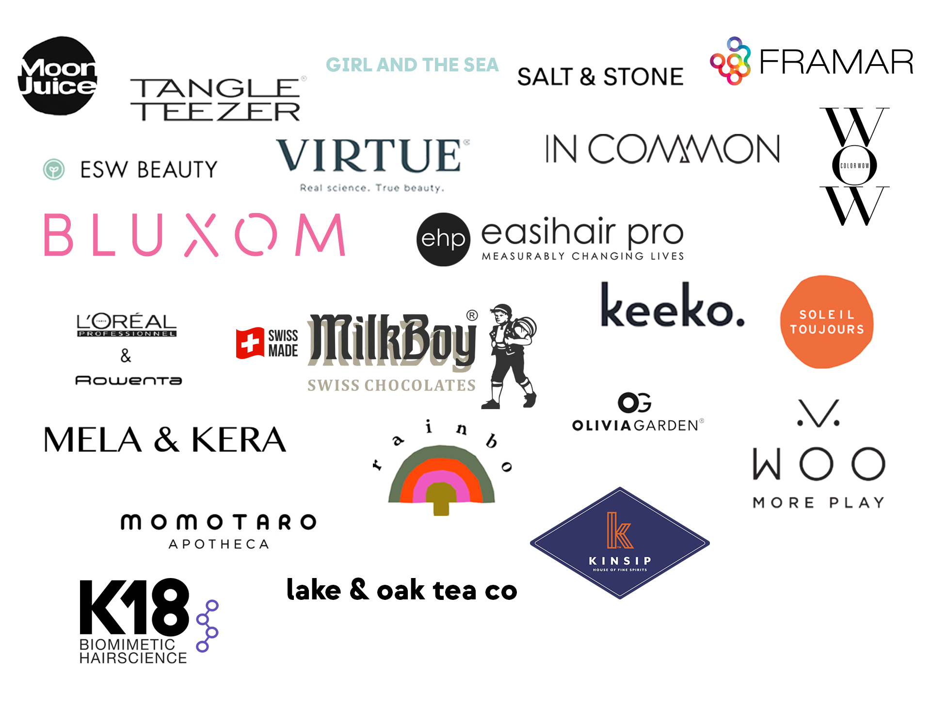 BLUXOM BRANDS WE LOVE AND RETAIL ALL LOGOTYPES