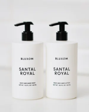 bluxom santal royal body wash lotion set